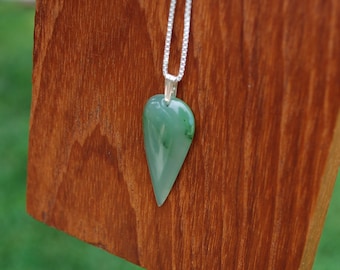 Yukon Snow Jade "reverse drop" Pendant