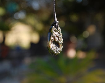 Wyoming Olive Jade Live edge pendant