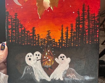 Painting - Ghosts Roasting Marshmallows