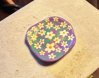 Daisy purple trinket tray