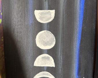 Moon Phases Acrylic Painting