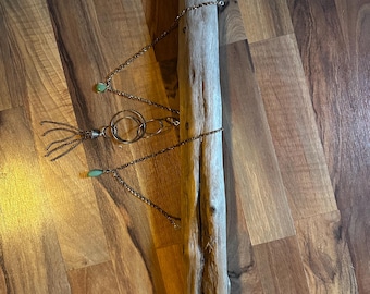 Driftwood with Green & Gold
