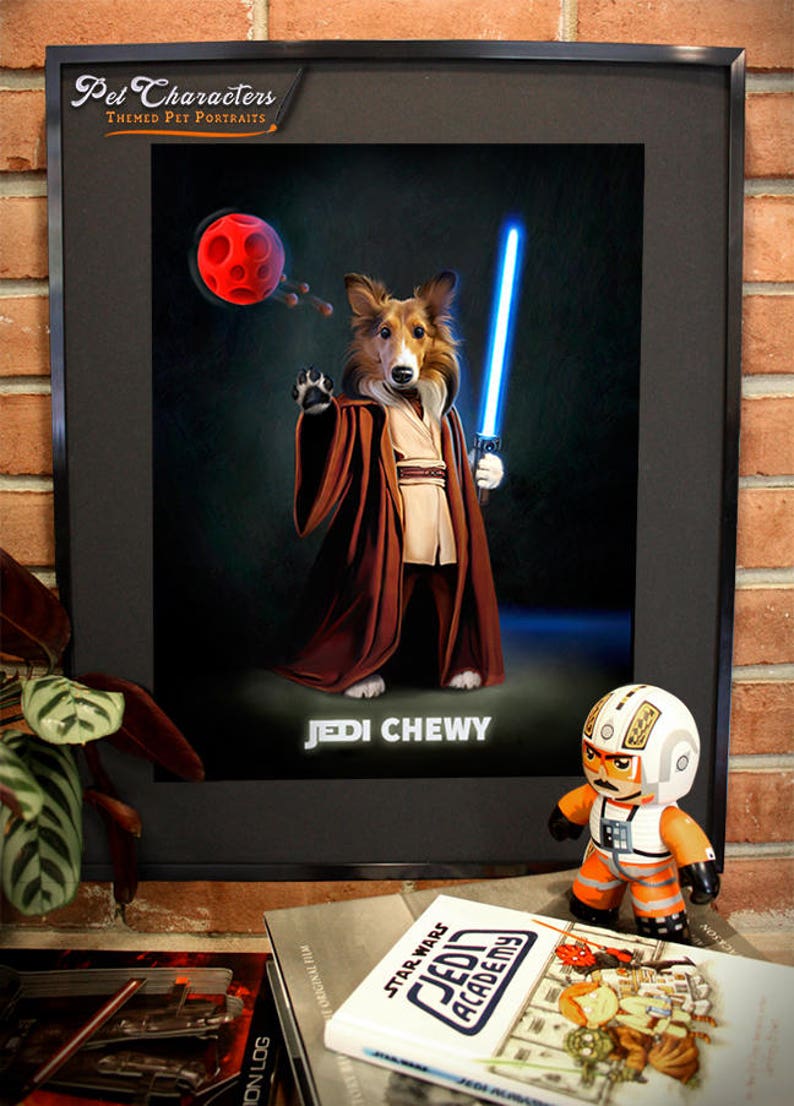 STAR WARS YODA Custom Pet Portrait Star Wars gift Star ...