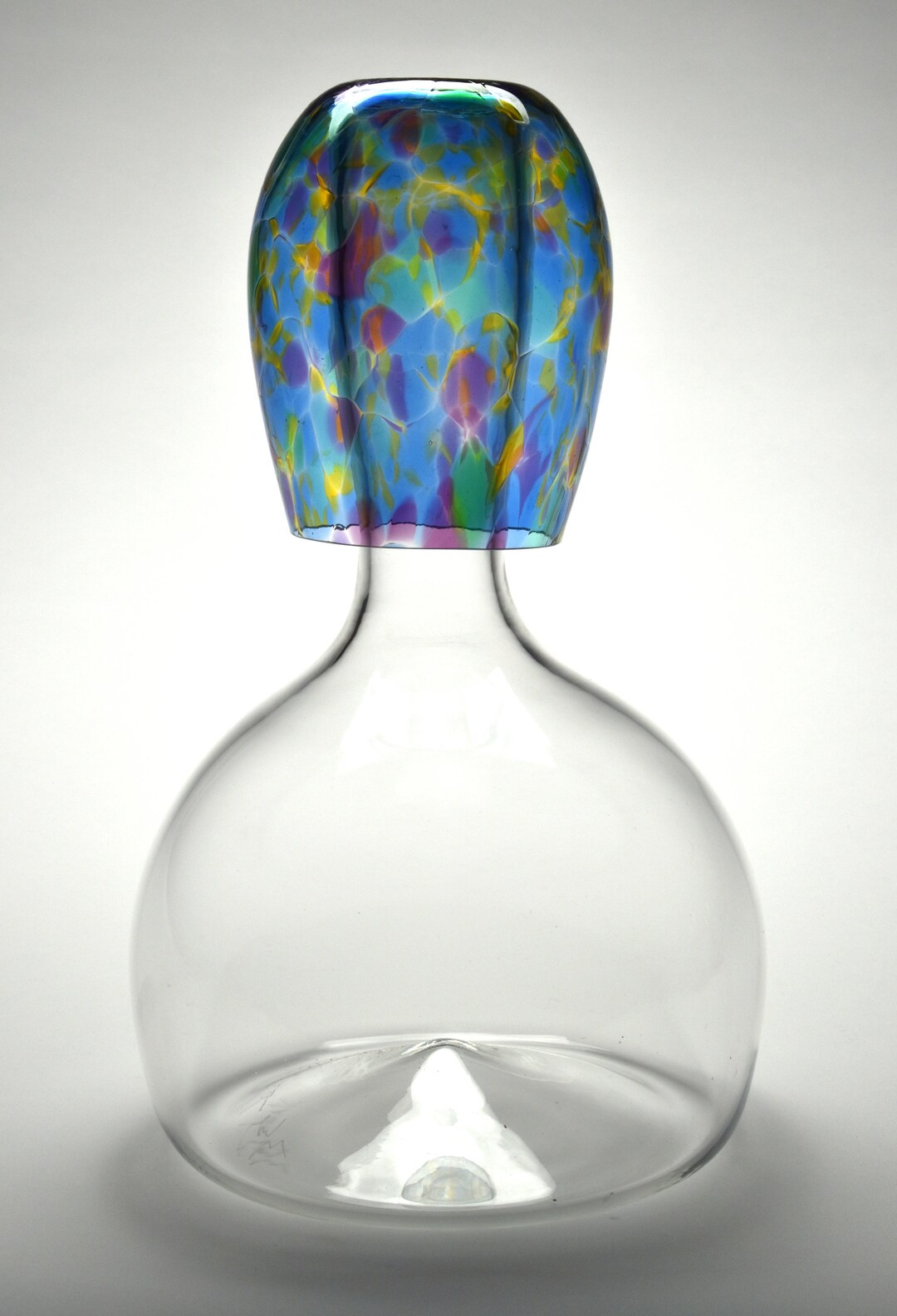 Hand Blown Glass Wine Decanter, Gifts for the Wine Lover, Colorful Wine