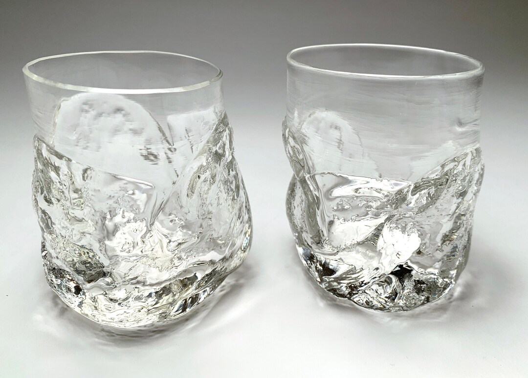 Large Whisky Glasses Single Glass. Low Ball Rocks Glass for Drinking ...