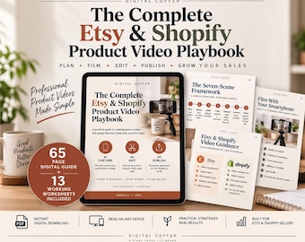 Etsy & Shopify Product Video Playbook, Smartphone Filming Guide (PDF Download)