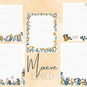 Maeve Stationery - Lined & Unlined Pen Pal Paper - JW Letter Writing Supplies