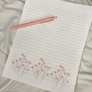 DIGITAL | Pink Floral Stationery | JW Letter Writing Supplies