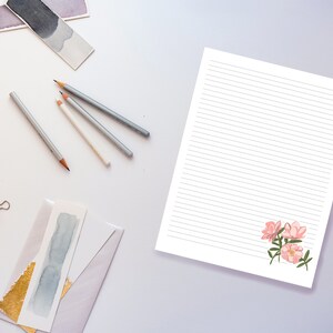 DIGITAL DOWNLOAD | Pink Floral Letter Writing Paper | Stationery | JW Ministry
