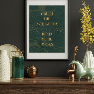 Crush the Patriarchy Lees meer Boeken - Boek Home Art Print - DIGITAAL