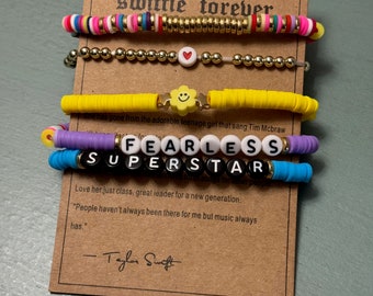 Taylor Swift Bracelets 5 Pack Sets Fearless Superstar