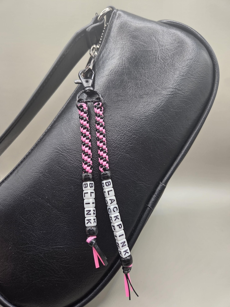 String Baskets Craft Personalized K-pop Zipper Charm | K-pop Fan Keychain | Handmade Woven ...