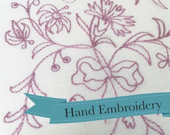 1718-20 Hannah Pocket - RR118H - Historical Hand Embroidery Design