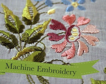 1821 Scalloped Floral Border - RR103 - Historical Machine Embroidery Design
