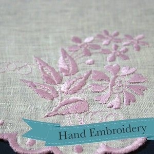 1821 Scalloped Floral Border - RR103H - Historical Hand Embroidery Design