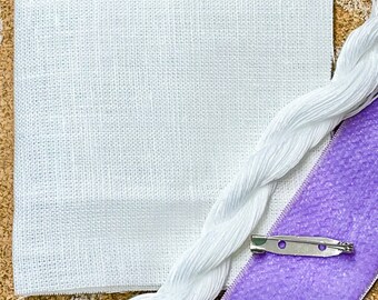 1912 "Dainty Collar Bow" - Kit de fournitures de broderie à la main