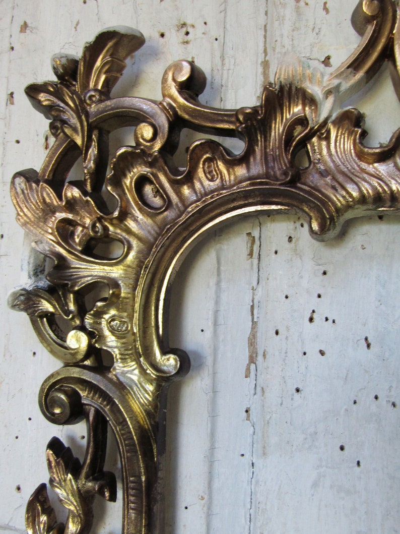 Large Ornate Picture Frame Painted and Distressed Golds Etsy