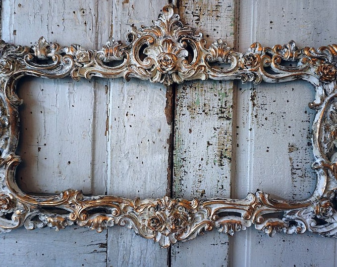 Ornate French Country Picture Frame Wall Hanging Distressed Etsy