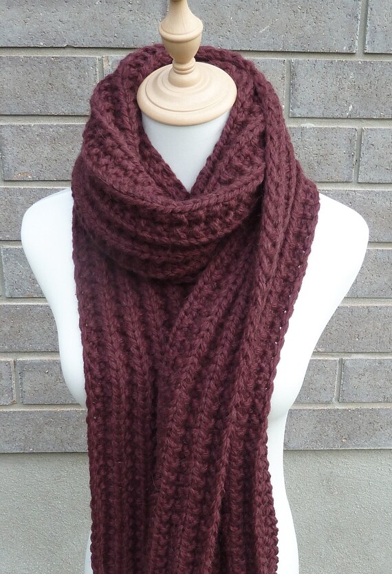 Burgundy knit scarf discount