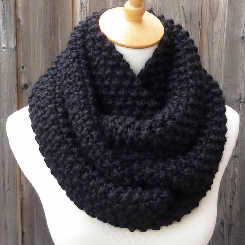 Black Infinity Scarf - Etsy