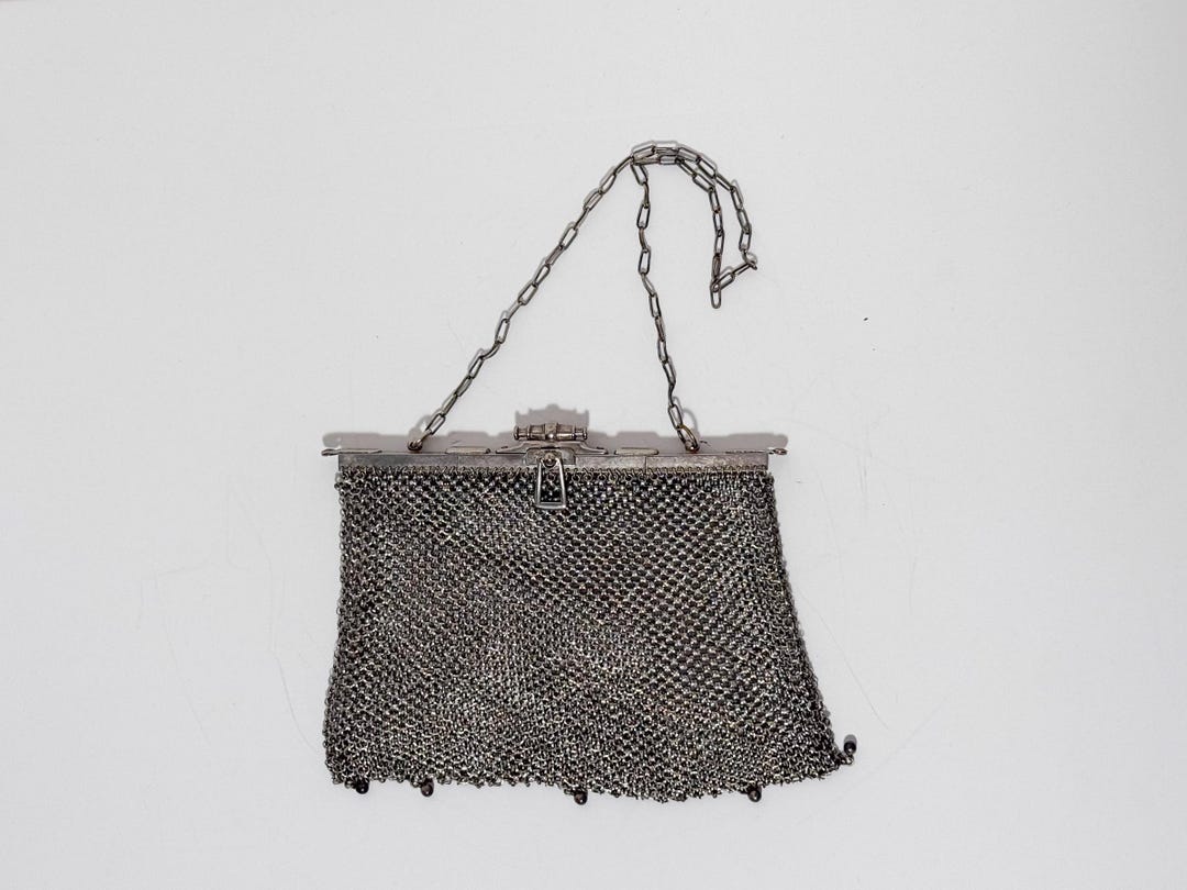 Sterling Silber Silber Tasche Antik Antike Viktorianische Sterling