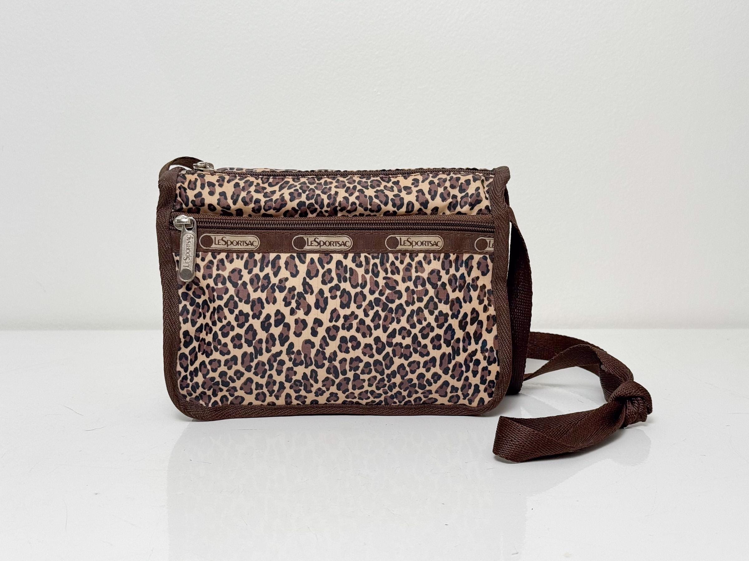Vintage Y2K 1990s / 20002 Lesportsac Leopard Print Crossbody 