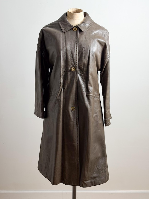 Vintage Bonnie Cashin for Sills Brown Leather Coat - Angola Leather