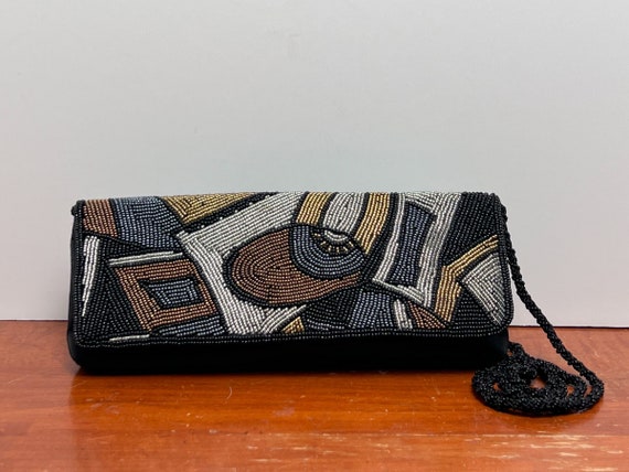 1980s La Regale Beaded Clutch/ Shoulder Bag