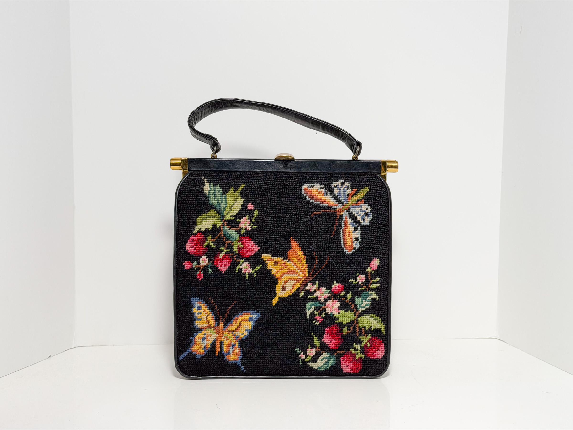 Needlepoint Purse Vintage 50s - Etsy
