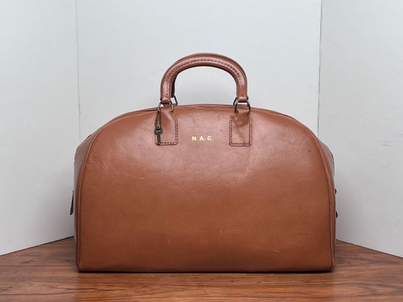 Vintage Mutual Company Doctor Bag in Tan Leather … - image 1