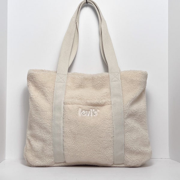 Levi’s Cream Colored Sherpa Tote Bag
