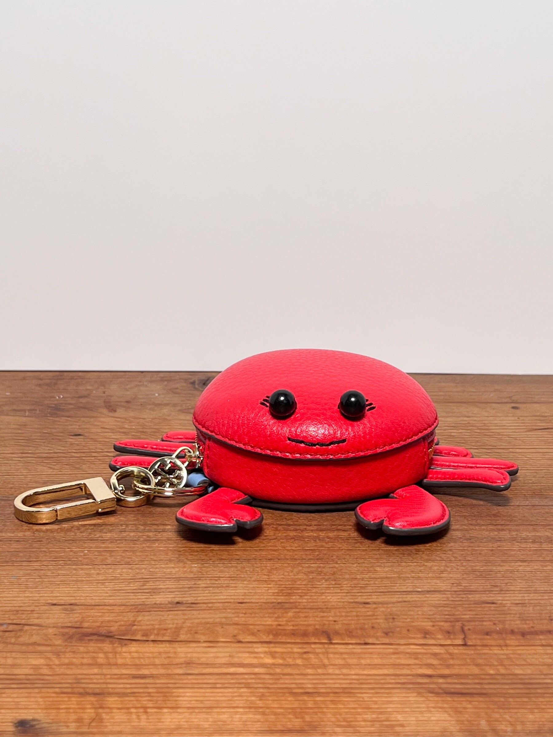 Tory Burch Red Leather Crab Coin Purse With Keychain - Etsy