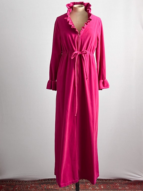 Vintage JC Penney MW Loungewear Magenta Hot Pink … - image 1