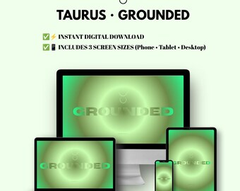 Taurus Aura Wallpaper Set | Minimalist Gradient Lock Screen (Digital Download)