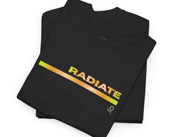 Leo Zodiac Shirt, Radiate Aura Graphic Tee, Minimal Astrology Streetwear