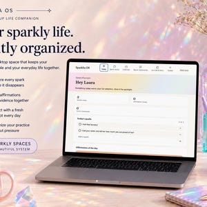 Sparklia OS Interactive HTML Dashboard, Manifestation Planner (Digital Download)