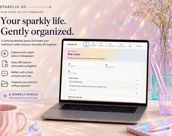 Sparklia OS Interactive HTML Dashboard, Manifestation Planner (Digital Download)