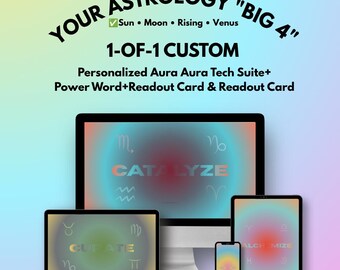 Custom Big 4 Astrology Tech Suite | Personalized Sun Moon Rising Venus Wallpaper (Digital Download)