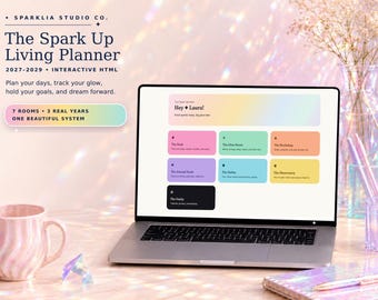 Interactive HTML Life Planner 2027-2029, Goal Tracker, Vision Board, Journal (Digital Download)