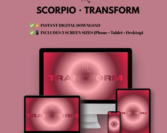 Scorpio Transform Aura Wallpaper Set |Minimalist Gradient (Digital Download)