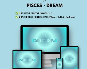 Pisces Dream  Aura Wallpaper Set |Minimalist Gradient (Digital Download)