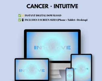 Cancer Intuitive Aura Wallpaper Set | Minimalist Gradient (Digital Download)