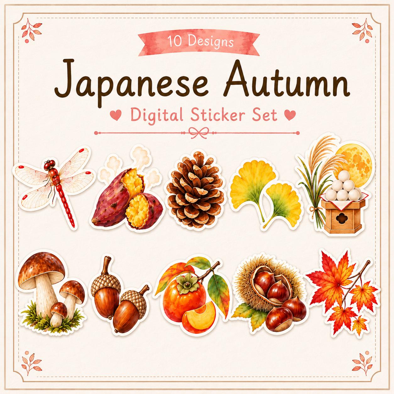 Autumn Fall Stickers Japan - Etsy