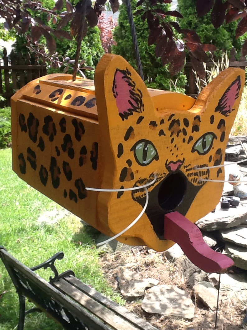 Leopard birdhouse image 1