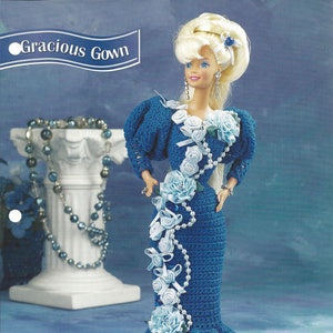 Gracious Gown Crochet Fashion Doll Pattern/Annie&#39;s Fashion Doll Crochet Club