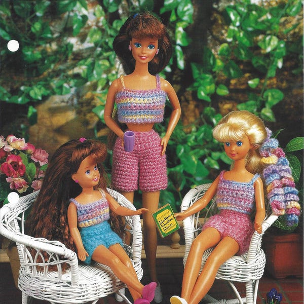 Cool Crop Tops & Shorts Crochet Pattern/Annie's Fashion Doll Crochet Club
