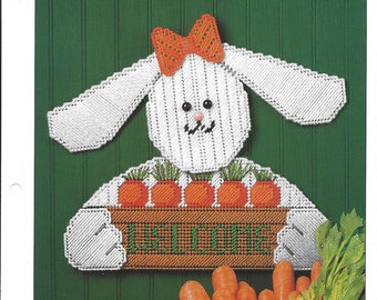 Bunny Welcome Sign Plastic Canvas Pattern Annie's International Club