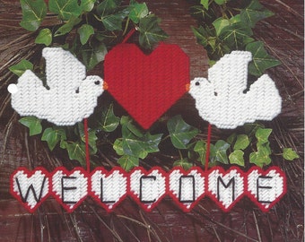 Wreath Huggers NEW Plastic Canvas PATTERN Leaflet 7 Mesh 9 Designs