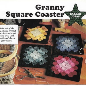 Granny Square Coasters & Beautiful Butterflies Plastic Canvas Patterns/Leisure Arts All Stars