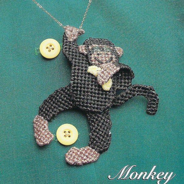 Monkey Necklace Plastic Canvas Pattern/The Needlecraft Shop